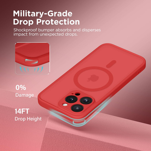 Funda Para iPhone 15 Pro Max Proteccion Total Color Rojo