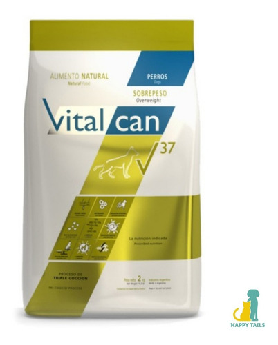 Vitalcan V 37 Sobrepeso X 15 Kg - Happy Tails