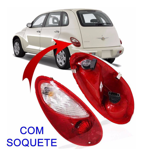 Lanterna Pt Cruiser 06 07 08 09 10 Lado Esquerdo Com Soquete