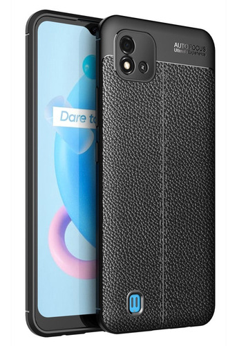 Estuche Protector Textura Cuero Para Realme C11 2021 