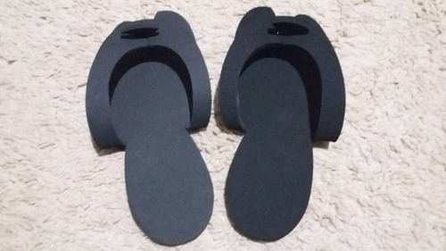 Chinelo Descartável Eva 30 Pares Preto -  Com 8mm