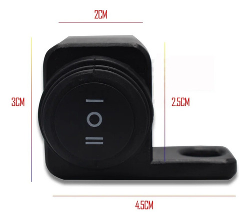 Switch Interruptor Doble Paso P/luces Auxiliares Motocicleta