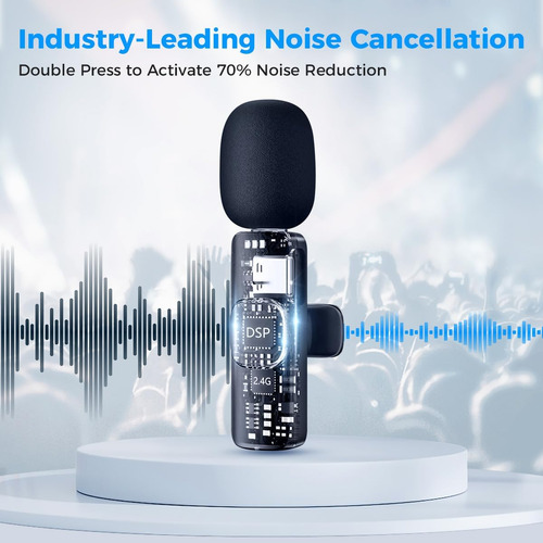 Gimpro Wireless Lavalier Microphone Para iPhone, Micrófono C
