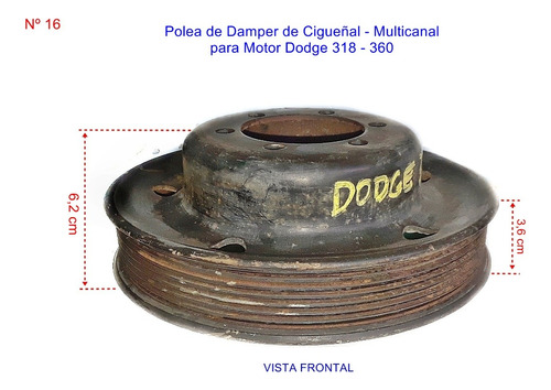 Polea Damper De Cigueñal Multicanal Dodge Motor 318-360 (16)
