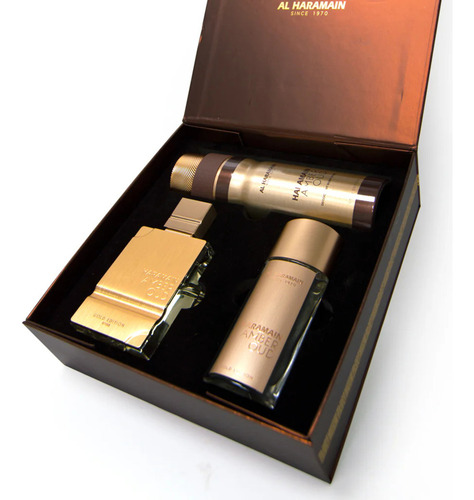 Set Al Haramain Amber Oud Gold Edition 3pcs Unisex