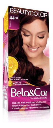  Coloração Kit Bela&cor Todas As Cores - Tinta Para Cabelo Tom 44.66 Borgonha