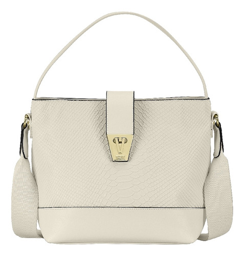 Bolsa Feminina Vizzano Tiracolo Transversal Napa Cor Branco