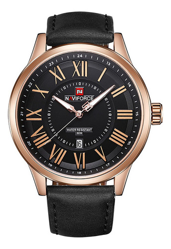 Naviforce Reloj De Cuarzo For Hombre Con Números Romanos Y .