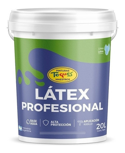 Pintura Latex Acrílic Toques Maestros Profesional Blanco 20l