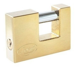 Candado Acero Cortina Llave Estándar 80mm Latón Brillan Lock