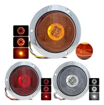 Comprar Plafon Redondo 4 Led Arillo Gel Alta Baja Estrobo 12-24v