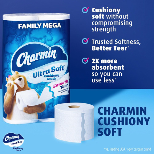 Papel Higiénico Charmin Ultra Soft Cushiony Touch, 24...