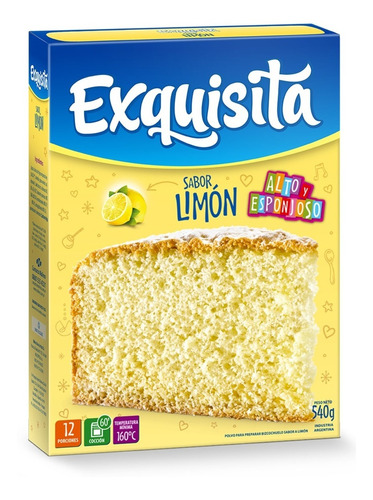 Exquisita Bizcochuelo Sabor Limon Polvo Pack 6 Unidades  