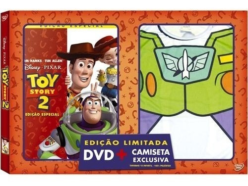 Toy Story 2 + Camiseta Infantil Tamanho 10 - Dvd Disney