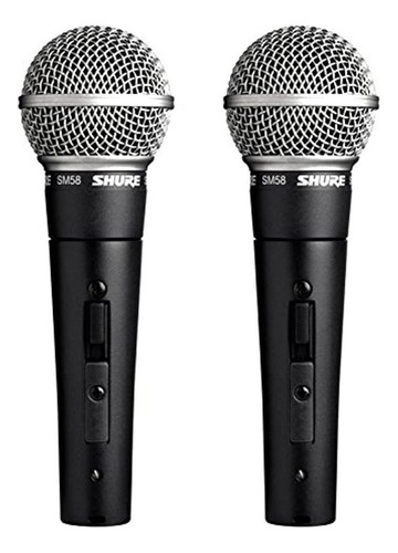 Shure Sm58s - Micrófono Vocal Profesional Con Interruptor De Encendido/apagado (paquete De 2)