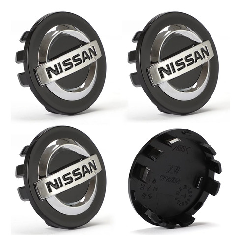 4 Tapacubos Centrales De Rueda Llantas De 54mm Para Nissan