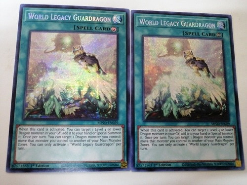 World Legacy Guardragon Secret Rare Yugioh Set 2 Pz