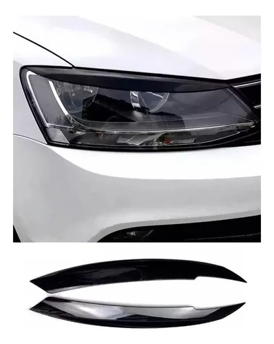 Cejas Pestañas De Faros Vw Jetta 2017 Negro