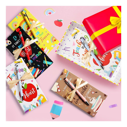 Funtros 4 Sets Maestro Sticky Note Con Pen Y Bow Ribbon Memo