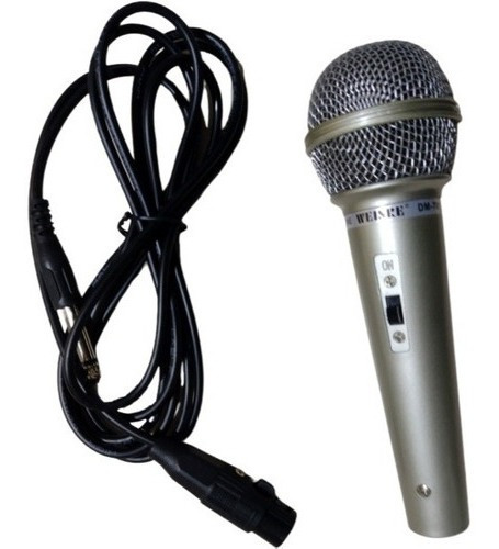 Micrófono Vocal Dinámico Alambrico Profesional Cable Plug 
