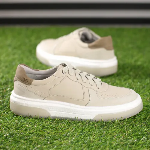 Tênis Democrata Denim Pulse Casual Leve Confortável Couro