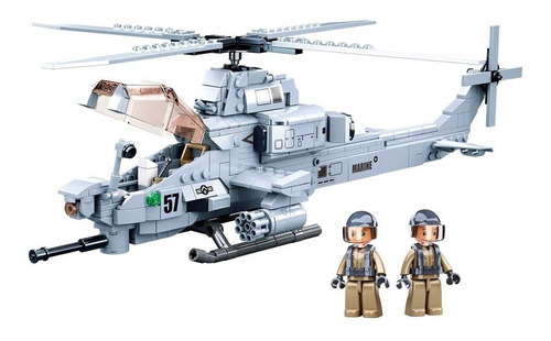 Set Helicoptero Blackhawk & Ah-1z Viper, Compatible Lego
