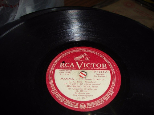 Pasta Beniamino Gigli Rca Victor C87