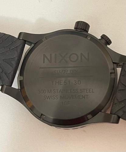Relógio Nixon 51-30 Masculino Preto Silicone Pulseira Preto Preto Preto (Usado)