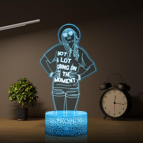 Luz Nocturna Led 3d Regulable Con 16 Colores Para Dormitorio