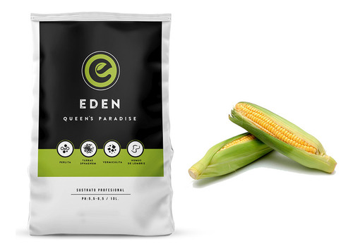 Sustrato Eden Premium 10lts Con Semillas De Choclo