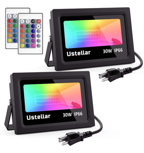 Ustellar 2 Unidades De 30 W Rgb Led Que Cambia De Color Luce