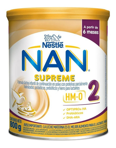 Nan Supreme 2 Fórmula Infantil X 800 Gr