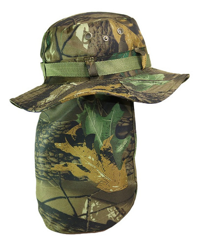 Sombrero Australiano Camuflaje Selva Con Tapanuca - Pesca