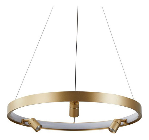 Lustre Pendente Nordecor Lilla 2540 Dourado Led Bivolt