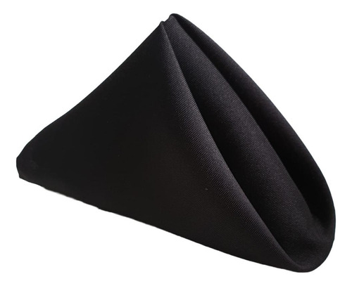 Guardanapo de tecido Momoli enxovais Kit guardanapo boca tecido mesa posta 4 pç oxford liso preto preto