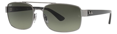 Anteojos De Sol Ray-ban General Rb3687 Adulto, Diseño No Aplica Con Marco De Metal Color Plateado, Lente Gris Clásica, Varilla Negra - Rb3561