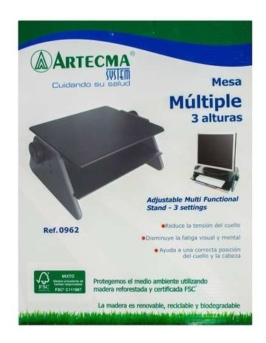 Mesa Ergonómica Graduable 3 Alturas Múltiple 0962 Artecma