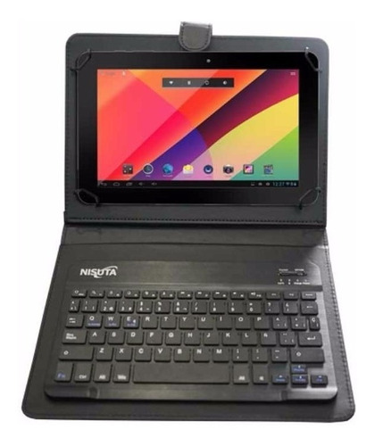 Funda Cuero Tablet 9 Y 10.1 Teclado Bluetooth Iman Nisuta