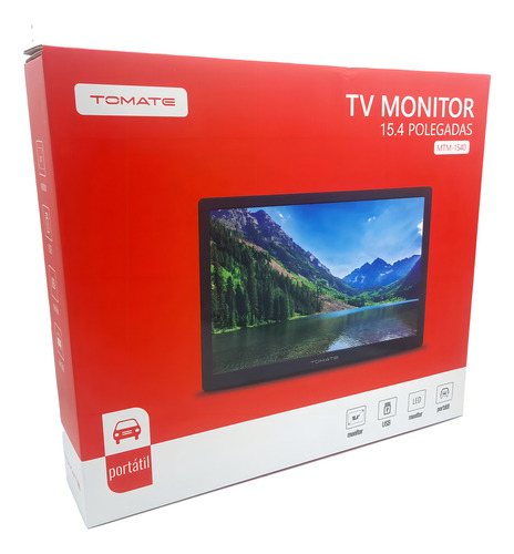 Tv Digital Portátil 15.4 Polegadas 12v Hd Veicular Caminhão