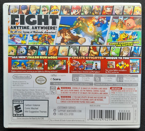 Super Smash Bros For 3ds Nintendo 3ds Completo - Wird Us (Usado)