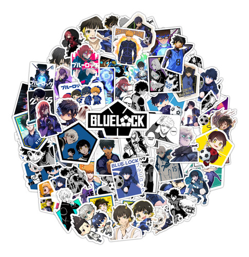Pack 50 Stickers Adhesivo Anime Blue Lock
