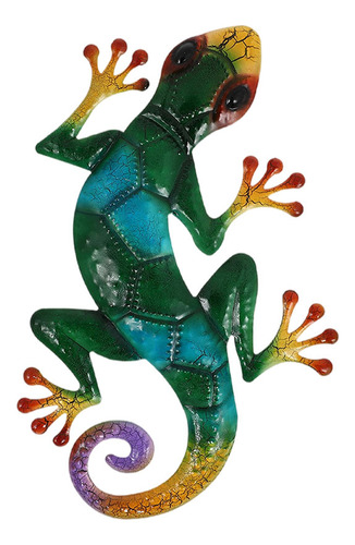 Escultura De Pared De Metal Con Colgante De Gecko Crafts