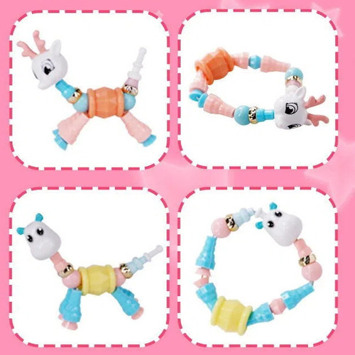8pcs- Pônei Pulseira Colar Boneca Móvel Decoração
