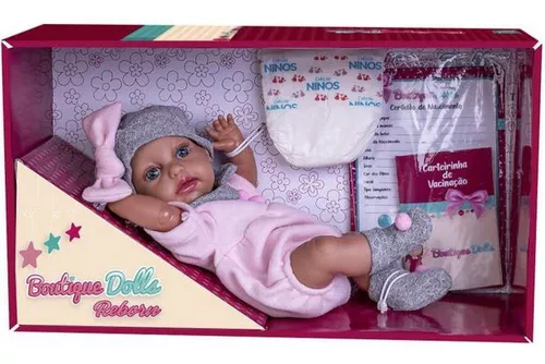 Kit roupa boneca bebê reborn menina