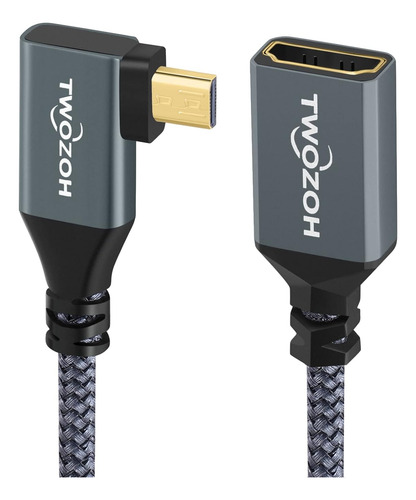 Cable Adaptador De Micro Hdmi A Hdmi Acodado A La Izquier...