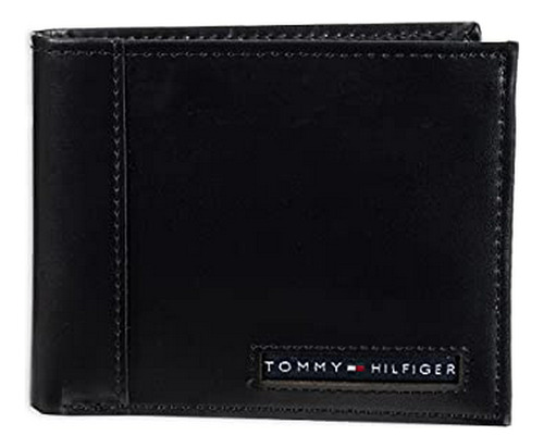 Billetera Tommy Hilfiger De Cuero Genuino Para Hombres Con V