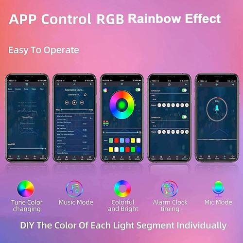 Kit Luces Led Rgb Impermeables Usb 10 M
