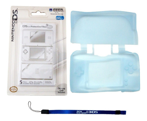 ¡¡¡ Kit Funda De Silicón, Micas, Correa Nintendo Ds Lite !!! (Usado)