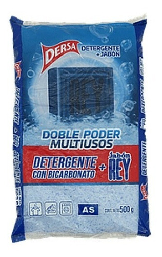 Detergente Dersa As En Polvo 500 Gr Bicarbonato + Jabon Rey