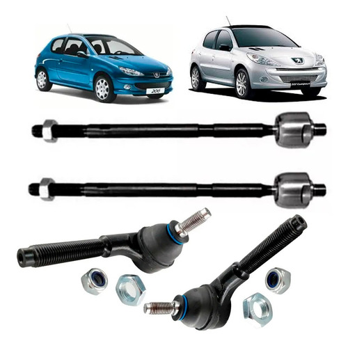 Kit X2 Precaps + Extremos Corven Peugeot 206 207